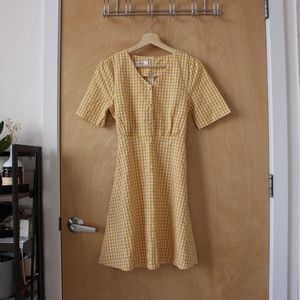 cute yellow gingham dress
